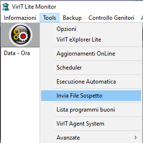 Invia file sospetto - Vir.IT Lite Monitor Invia file sospetto - Vir.IT Lite Monitor