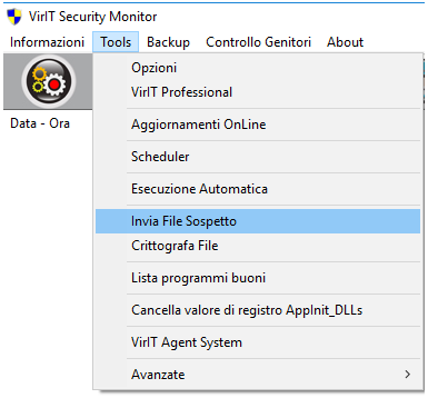Invia file sospetto - Vir.IT Security Monitor Invia file sospetto - Vir.IT Security Monitor