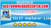 Vir.IT eXplorer Lite awarded 5 stars at BestDownloadCenter 