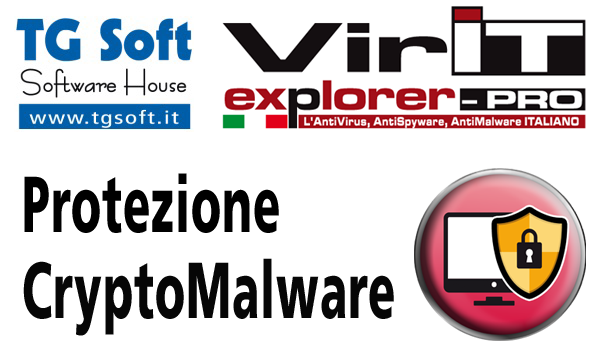 Tecnologie euristico-comportamentali AntiRansomware protezione Crypto-Malware. integrate in Vir.IT eXporer PRO