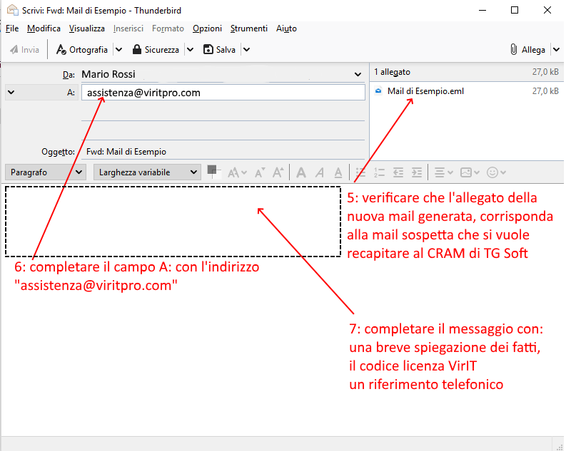Inoltra Come Allegato usando Thunderbird Inoltra Come Allegato usando Thunderbird