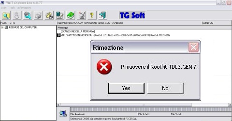 Rimozione Rootkit.TDL3.GEN - Vir.IT eXplorer Lite