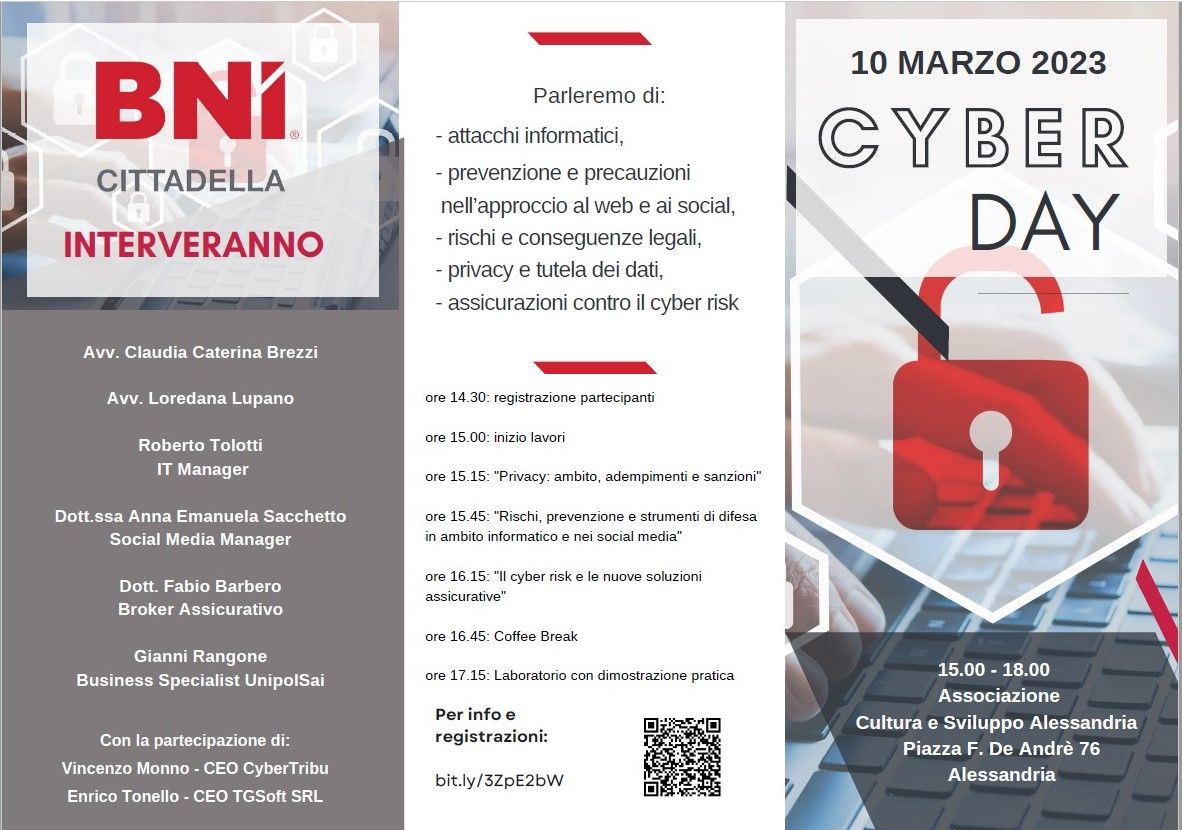 Cyber Day: L'evento gratuito sulla Cyber Security - Venerdì 10 marzo 2023