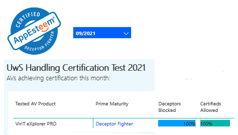Certificazione AppEsteeem settembre 2021