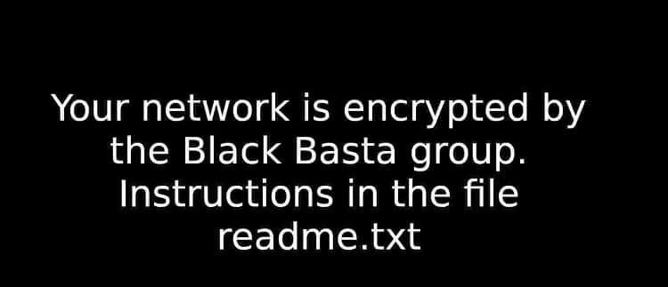Clicca per visualizzare l'immagine della richiesta di riscatto generata da BlackBasta Ransomware