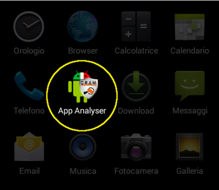 CRAM App Analyser: icona di avvio