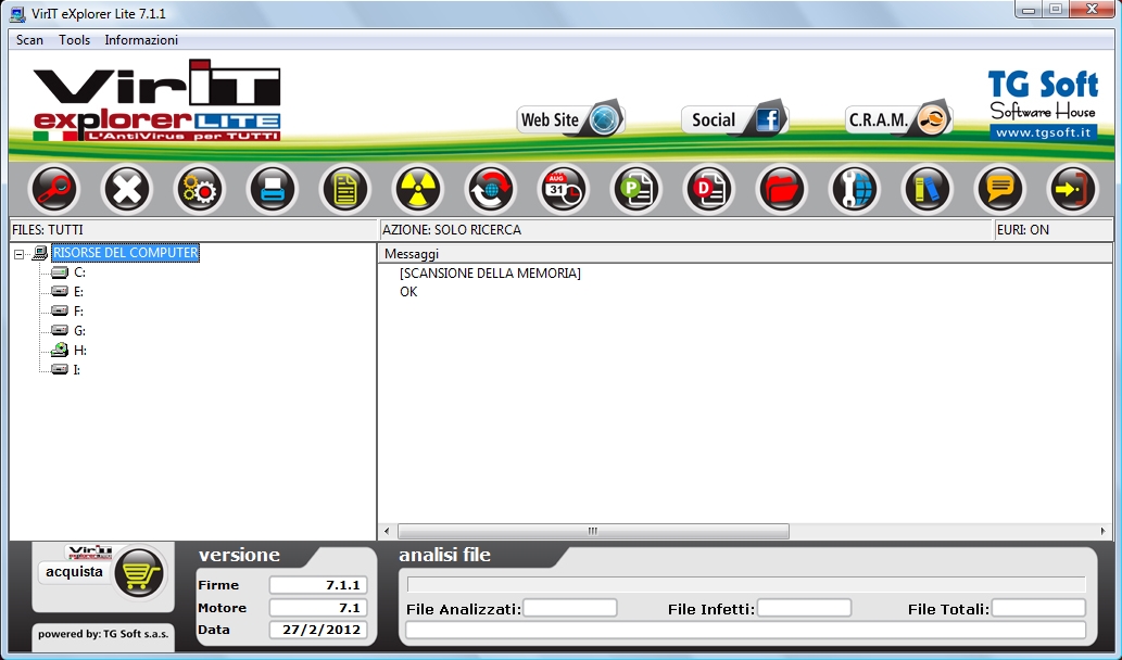 Nuova interfaccia Vir.IT eXplorer Lite: l'AntiVirus gratuito e liberamente utilizzabile