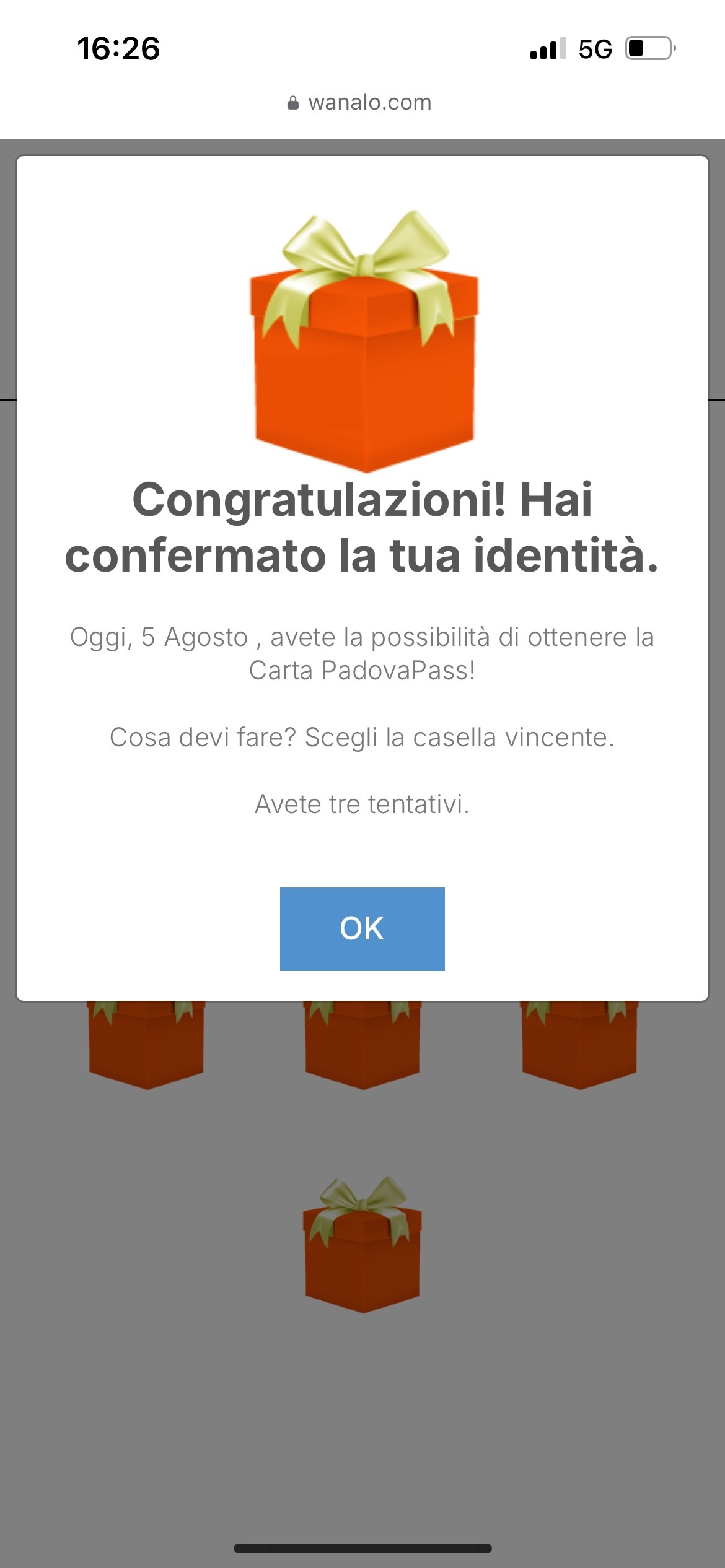 Clicca per ingrandire l'immagine del falso sito che ci conferma di aver ottenuto la Carta PadovaPass! Clicca per ingrandire l'immagine del falso sito che ci conferma di aver ottenuto la Carta PadovaPass!