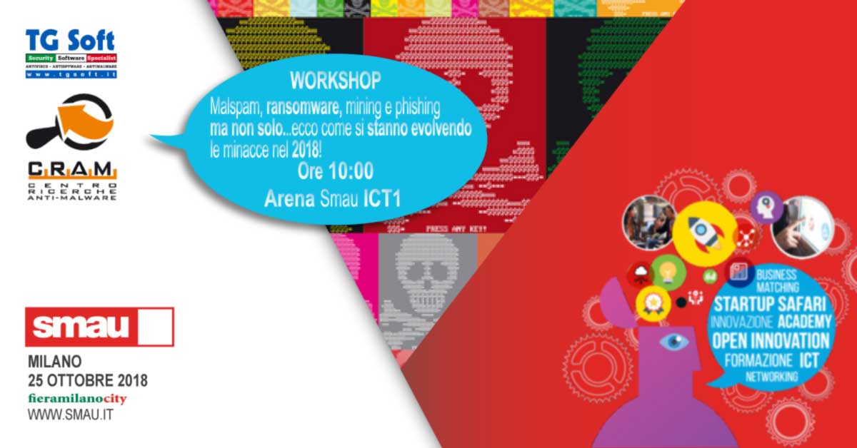 SMAU Milano 2018 => Ingresso OMAGGIO offerto da TG Soft