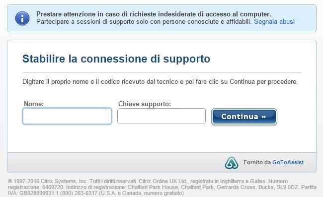 Screenshot of FASTSUPPORT.COM website where the users have to log in to find out what virus attacked their PC and to get assistance in the removal
