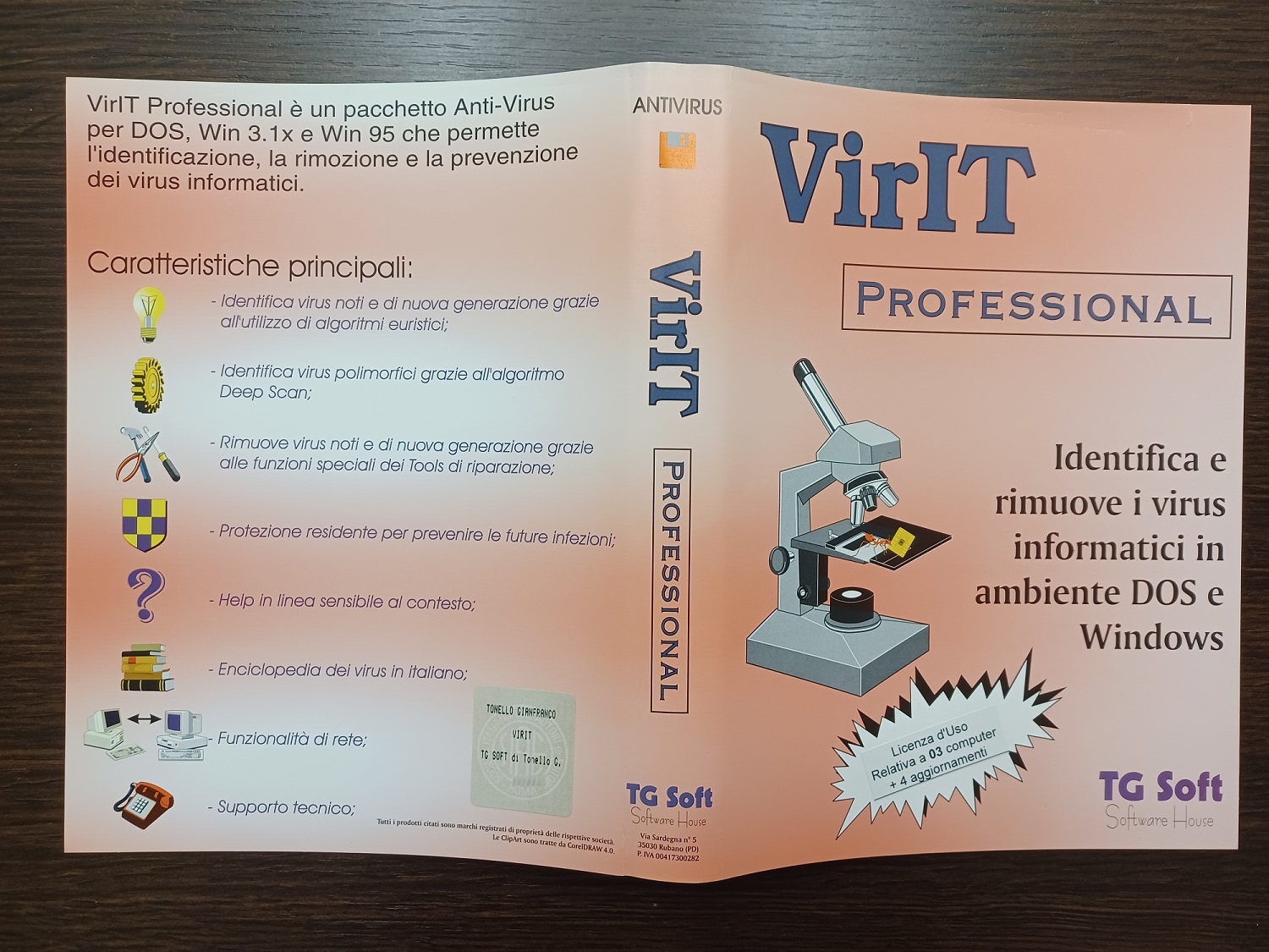 VirIT Professional Ms-Dos Copertina Scatola F/R