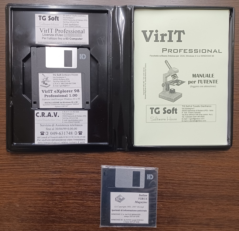 VirIT Professional Ms-Dos e Floppy Italian Virus Magazine Scat interna