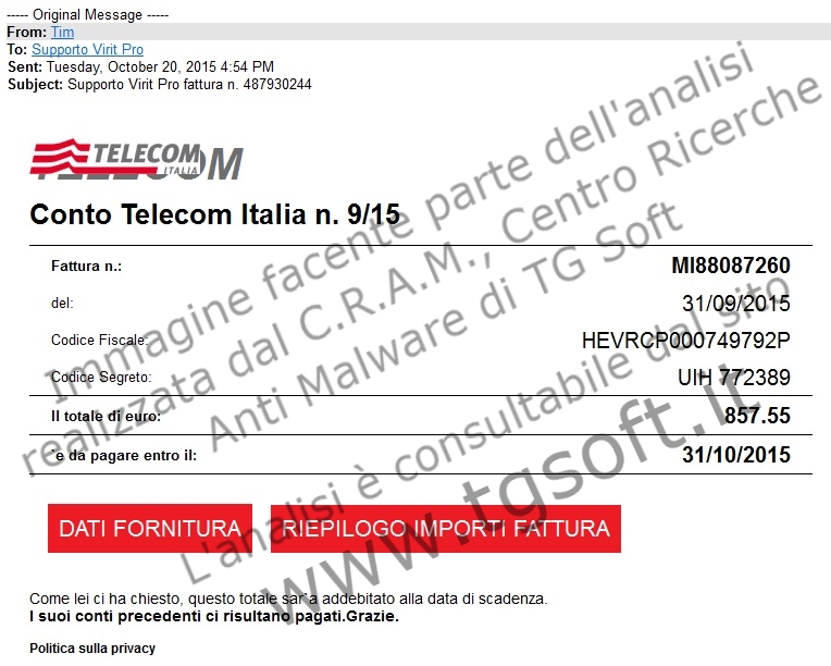 SCARICARE ANTIVIRUS ADDEBITO BOLLETTA TELEFONO